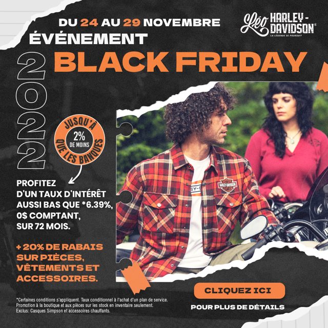Promotion Black Friday chez Léo Harley-Davidson